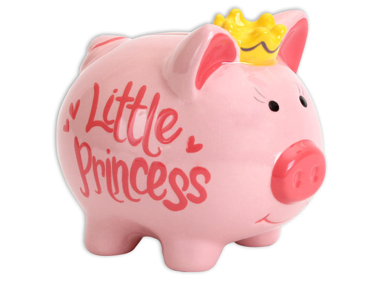 Princess Pig Piggy Bank, includes Stopper ~ 5 x 4 x 4.5