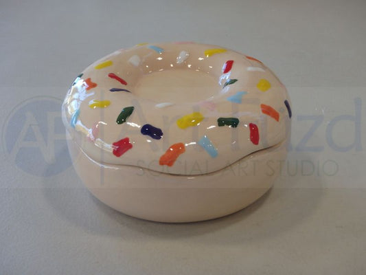 Realistische Donut-Box ~ 4,5 Zoll Durchmesser x 2,5 Zoll Höhe