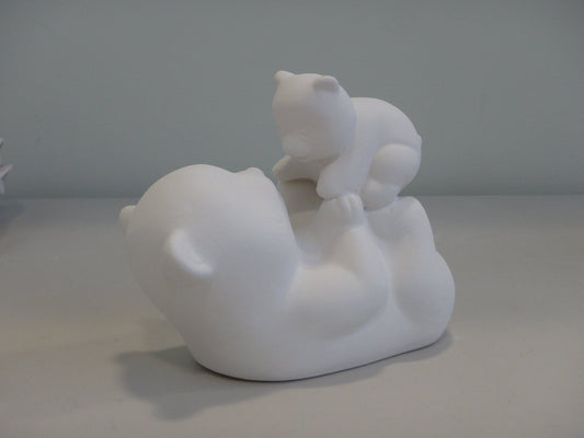 Mama and Baby Panda Figurine ~ 6.25 x 3.25 x 4.5