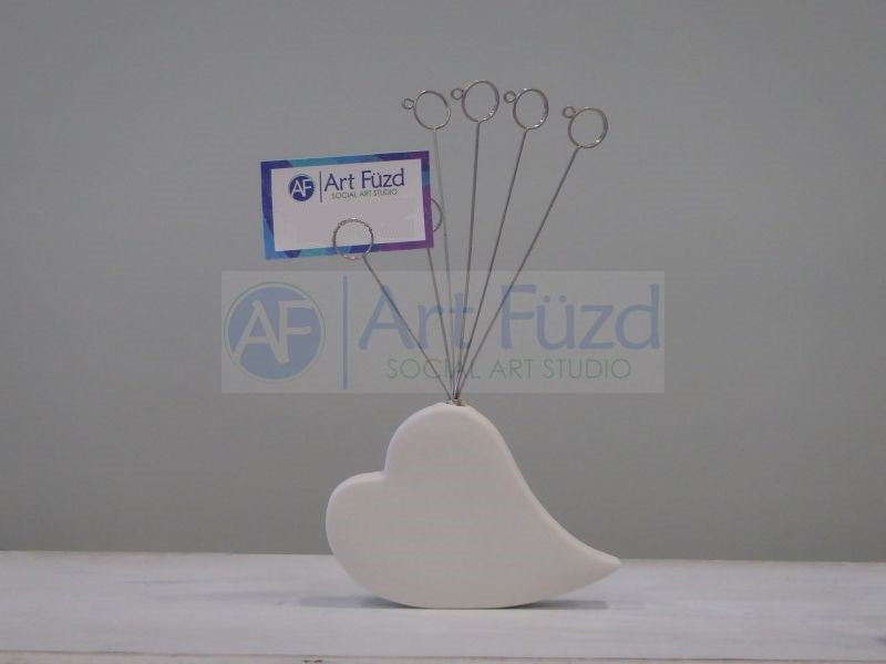 Slanted Heart Post Card or Photo Display Stand, includes Wire Attachment ~ 5 x 1 x 4.25