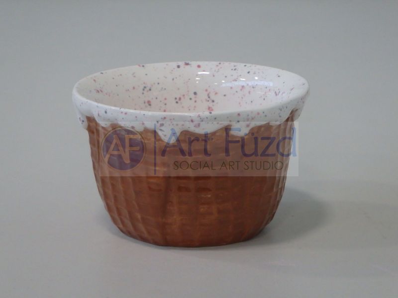 Small Waffle Cone Ice Cream Bowl ~ 4.25 dia. x 2.75 high