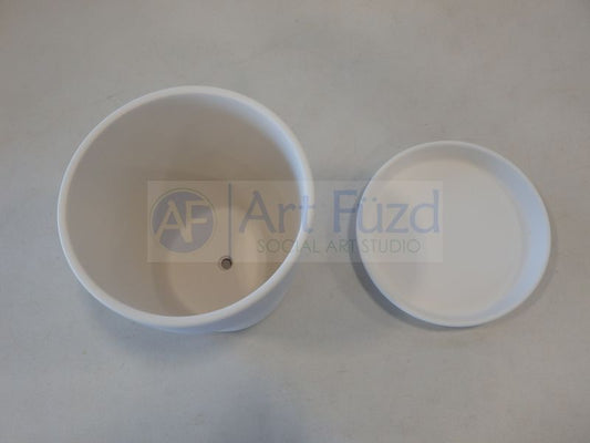 Large Traditional Style Flower Pot with Drip Plate ~ 6 in. dia. x 6.75 in. high