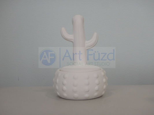 Floral Cactus Box ~ 3.25 in. dia. x 5 in. high
