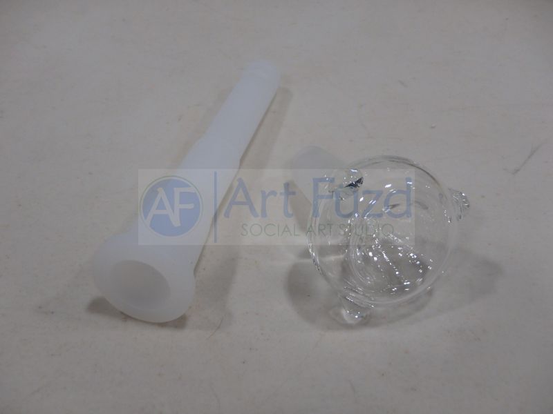 Classic Beaker Bong, inc. Glass Bowl and Silicone Downstem ~ 4.5 x 4 x 10.5