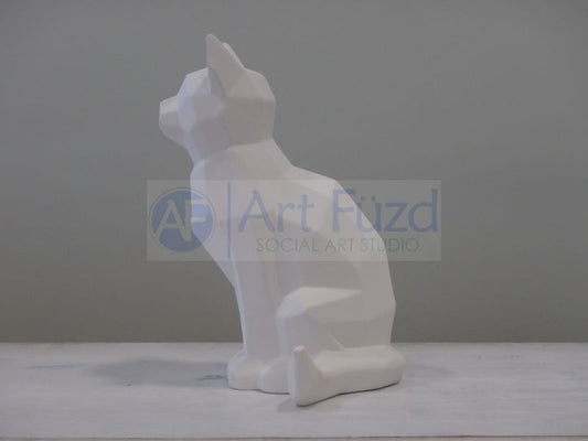 Faceted Cat Figurine ~ 6.25 x 5 x 9.75