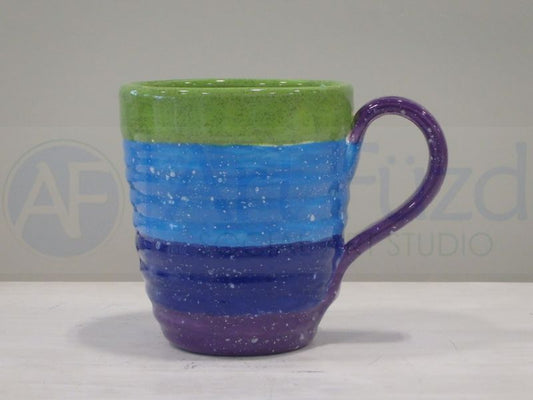 Hand Thrown Round Mug (16 oz.) ~ 4 x 4.5