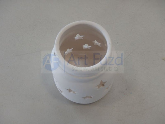 Kleine Sternlaterne im Glas, inkl. Griff, ~ 2,75 Zoll Durchmesser x 3,25 Zoll Höhe