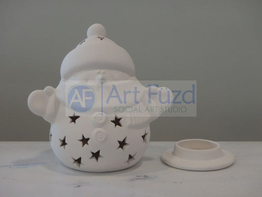 Snuggles the Snowman Lantern on Base ~ 6 x 6