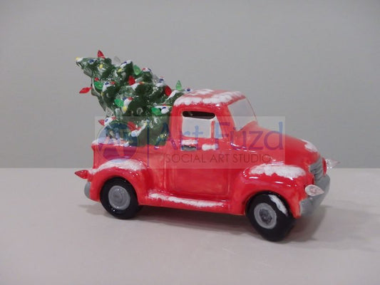 Antique Truck with Tree Lantern ~ 8 x 3.5 x 4.5