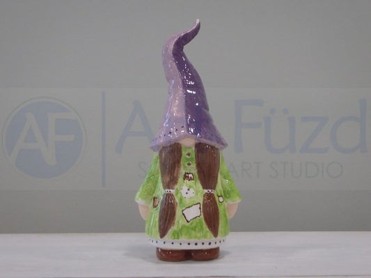 Large Tall Astrid Nordic Woman Gnome Figurine ~ 5.5 x 4.25 x 12.25