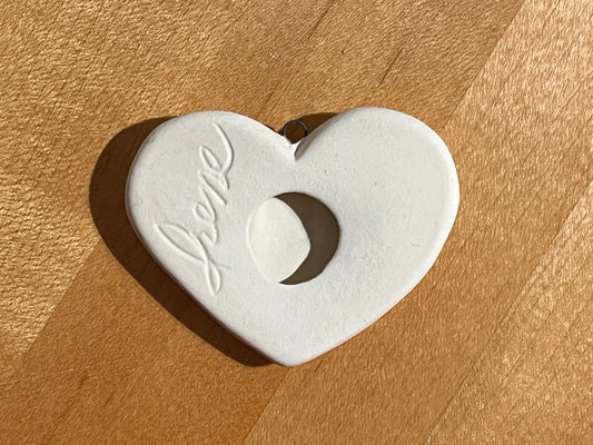 Flat Heart Cookie Holiday Ornament with Hook ~ 2.5 x 2