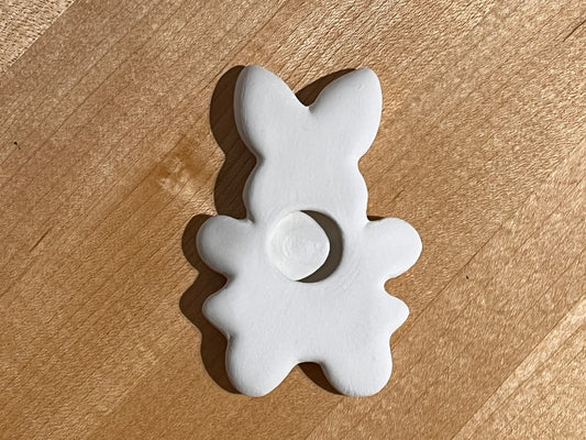 Large Textured Girl Bunny Bisquie ~ 2.5 x 0.25 x 3.5