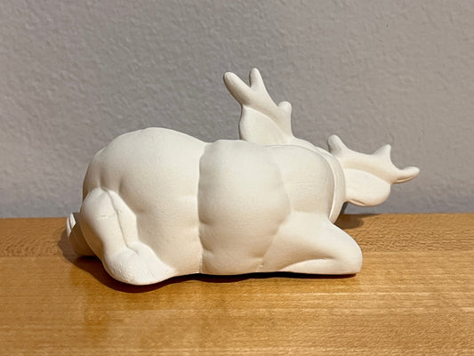 xxx-Pequeño reno Softee acurrucado durmiendo ~ 4,25 x 2,25 x 2