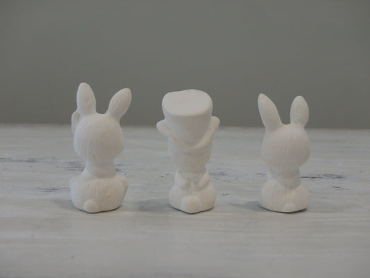 Small Topper - Sitting Bunny Three Styles ~ 0.75 x 0.75 x 1.5