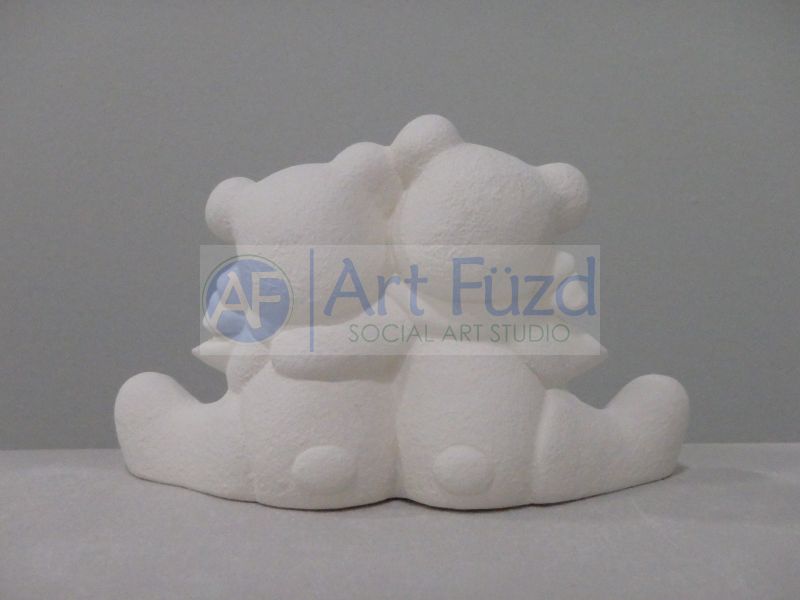 Cuddle Bear Couple holding Shamrock Figurine ~ 5.5 x 2.5 x 3.25