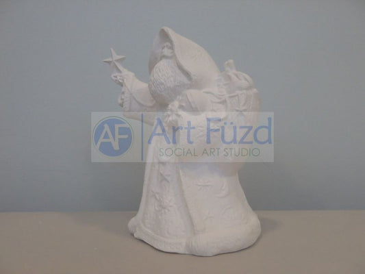 Medium Vintage Moon and Stars Santa Figurine ~ 10 in. tall