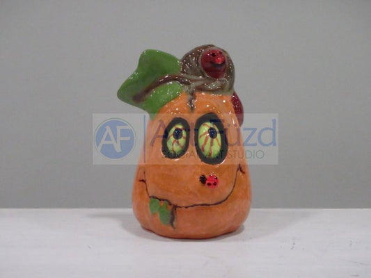 Small Zombie Pumpkin Figurine ~ 2.25 x 2.25 x 3.5