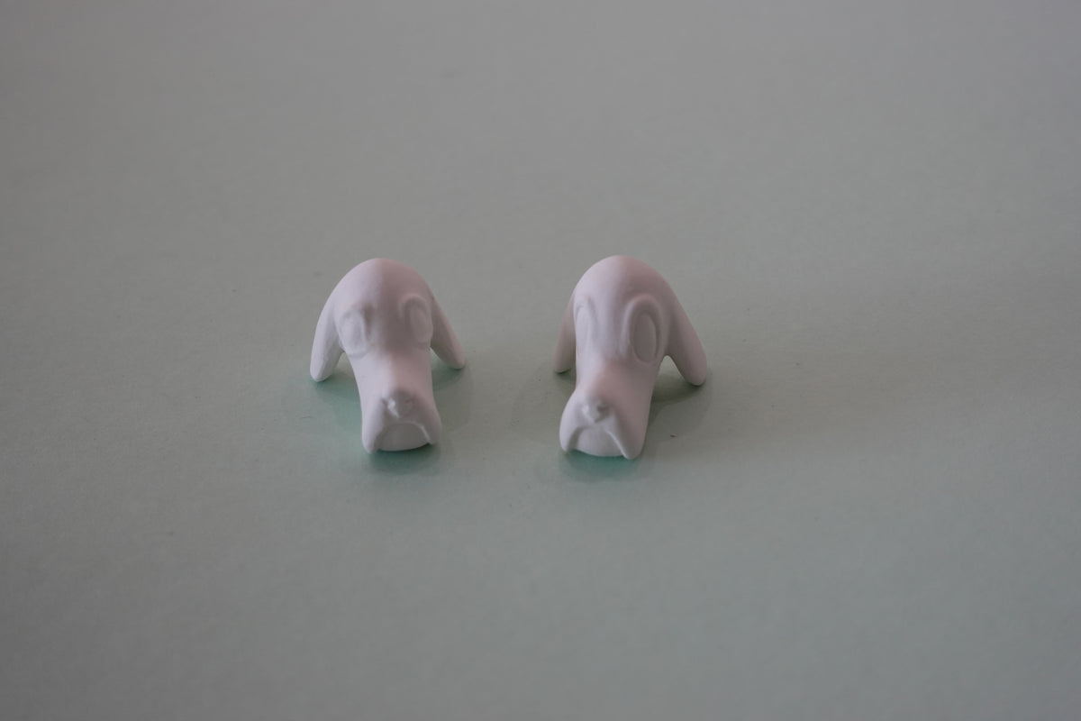 BUNDLE: 2 dog heads