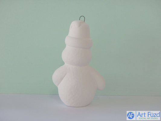 Adorno navideño con gancho de muñeco de nieve en sombrero de maceta (2,25 x 1,25 x 3,5)