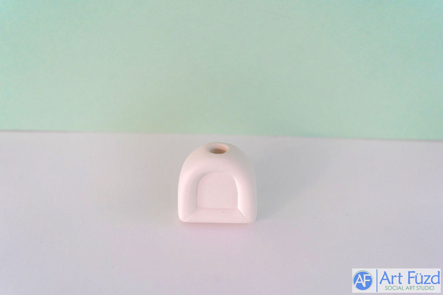 Small Arched Window with Hole On Top ~ 1.5 x 0.75 x 1.5