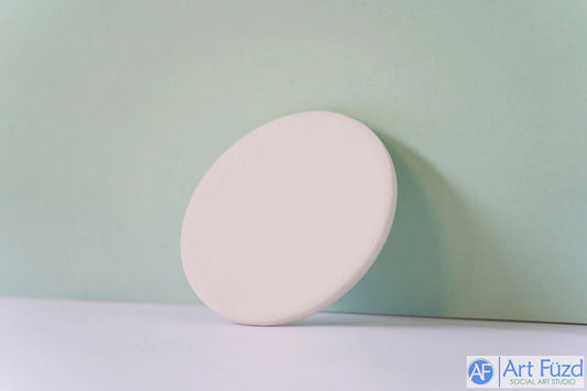 Emoji-Untersetzer im Design mit zwinkernden Augen, ~ 3,5 Zoll Durchmesser.