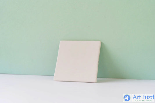 Catalina Untersetzer oder dekorative Fliese im eckigen Blumendesign ~ 3,5 x 3,5 x 0,25