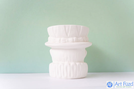 Large Man of English Royalty Vase or Container ~ 5.5 x 5.5 x 6