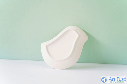 Small Right Side Lovebird Dish ~ 5 x 4.5 x 0.75