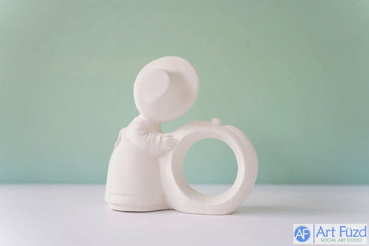 Pilgrim Girl Napkin Holder ~ 3.75 x 1.5 x 3.5