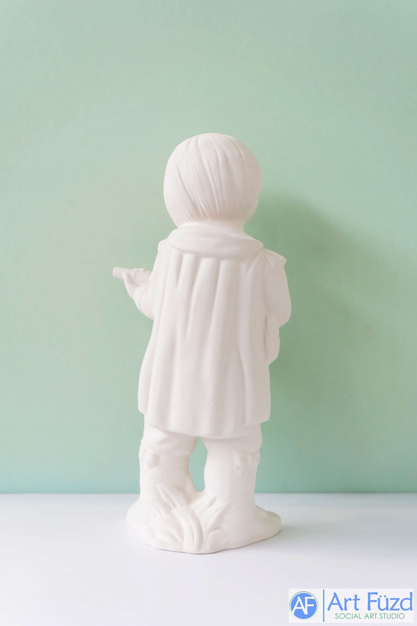 Niño peregrino grande con escopeta de chispa ~ 6 x 4,25 x 12