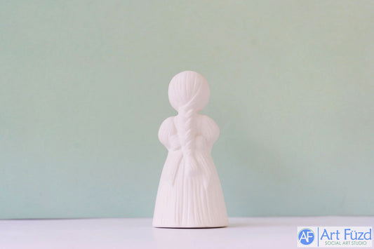 Salero o pimentero pequeño en forma de muñeca de hojas de maíz ~ 2 x 2 x 4