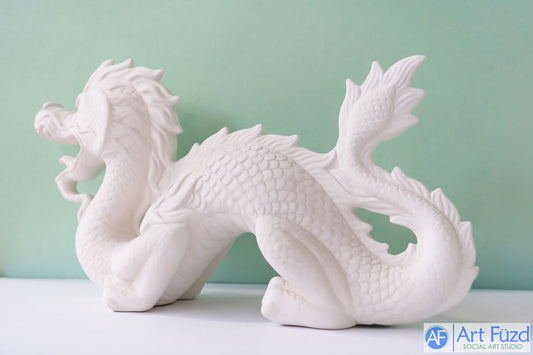 Figura de dragón chino de gran tamaño (14 x 4,5 x 8 pulgadas)