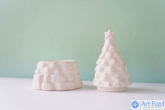 Christmas Tree Box ~ 3.75 in. dia. x 6 in. high