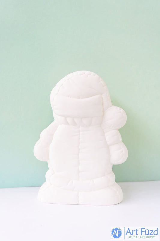 Large Santa Softee with Hole for Photo ~ 7.5 x 3.5 x 9.5