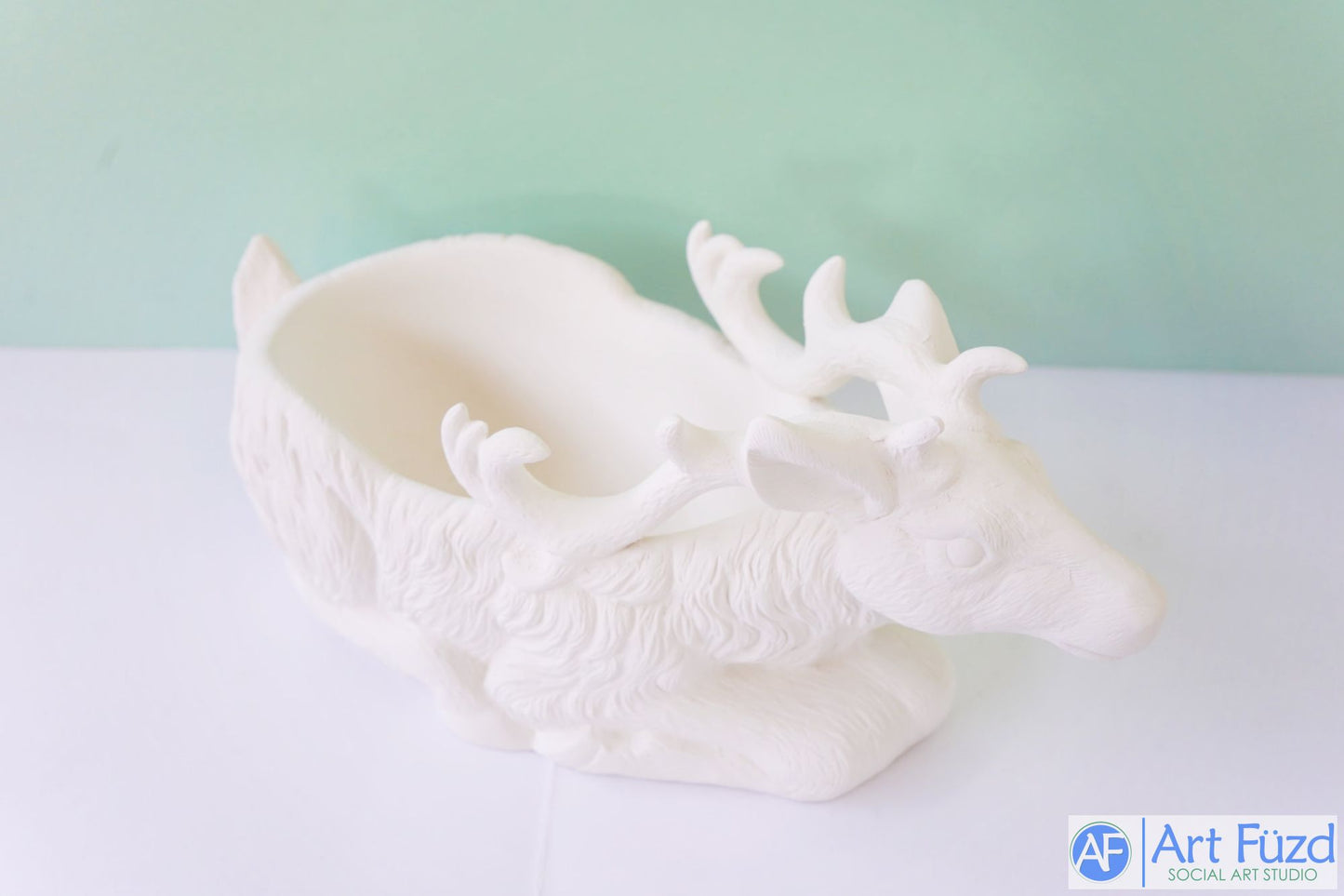 Large Sitting Reindeer Container or Serving Bowl ~ 15.75 x 7 x 6.75