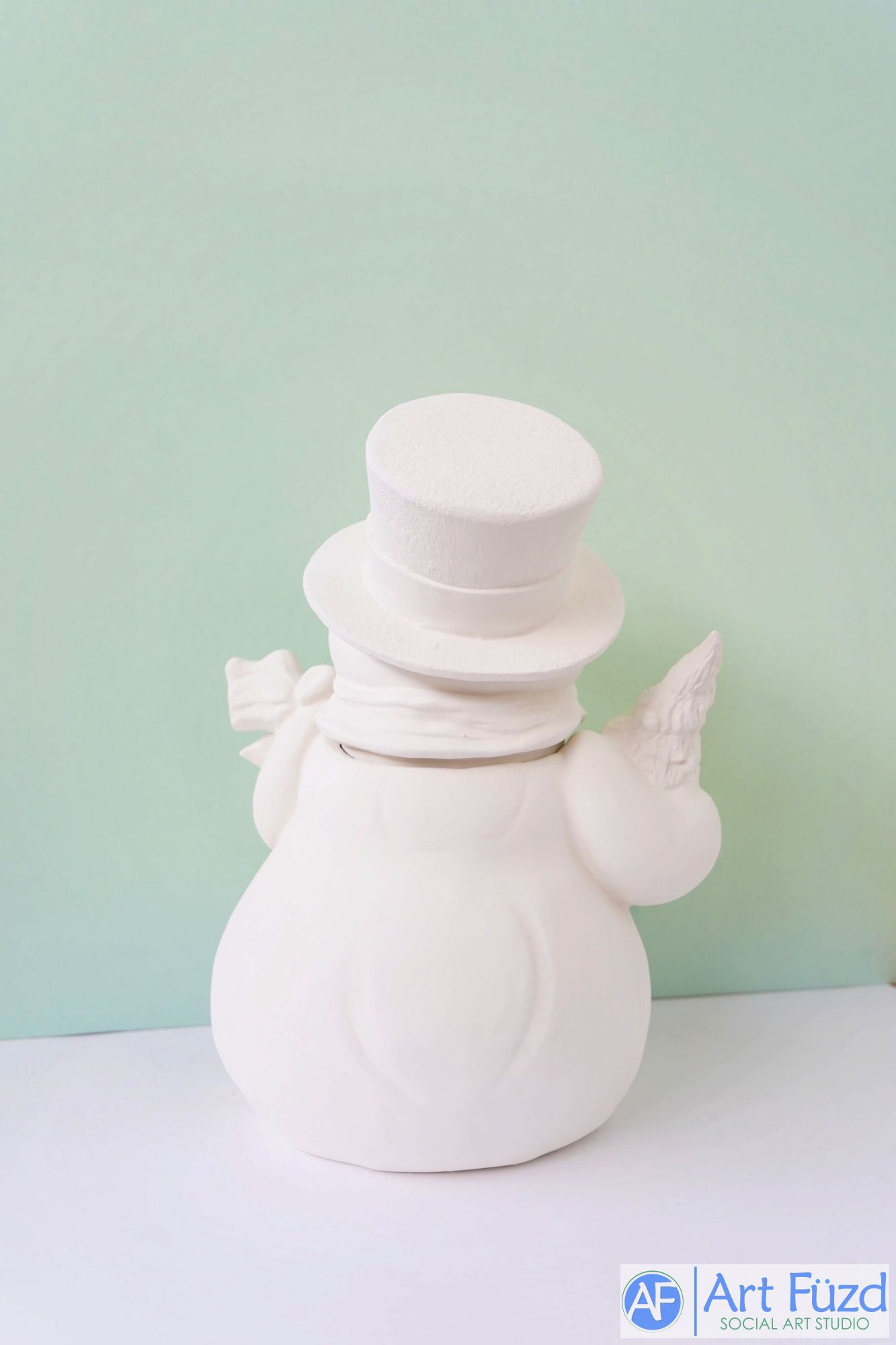 *Großes Schneemannglas mit großem offenen Schlitz im Körper ~ 9,25 x 7,25 x 12,5