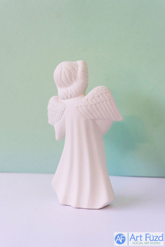 xxx-Niña ángel de pie villancico con violín ~ 5 x 2,5 x 8