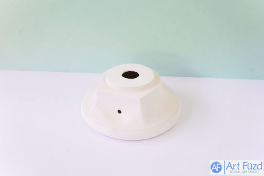 *Großer Weihnachtsbaumsockel mit Mistelzweig ~ 6,5 Zoll Durchmesser x 2,5 Zoll Höhe