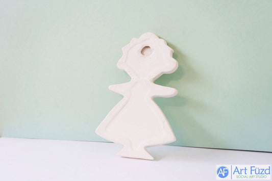 *Placa de pared de niña de jengibre con cortador de galletas mediano ~ 5,25 x 0,50 x 8