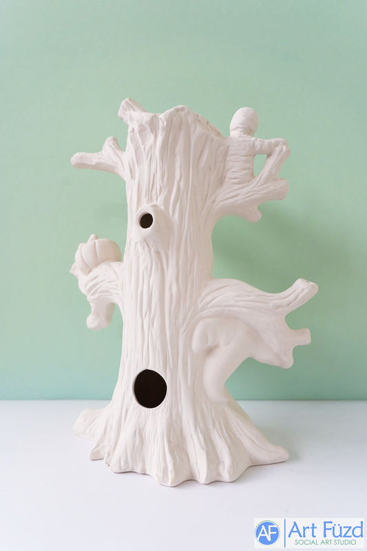 Figura iluminada de árbol de Halloween embrujado, incluye kit de luces ~ 10 x 13