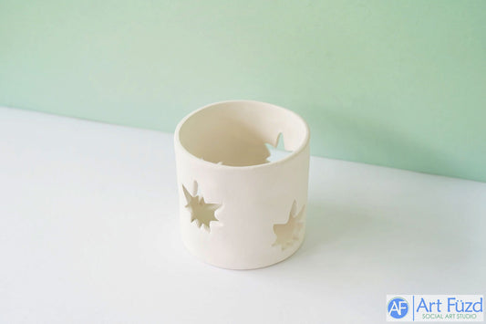 Round Cut-Out Cannabis Leaf Holder ~ 3.75 x 3.25 x 3.25