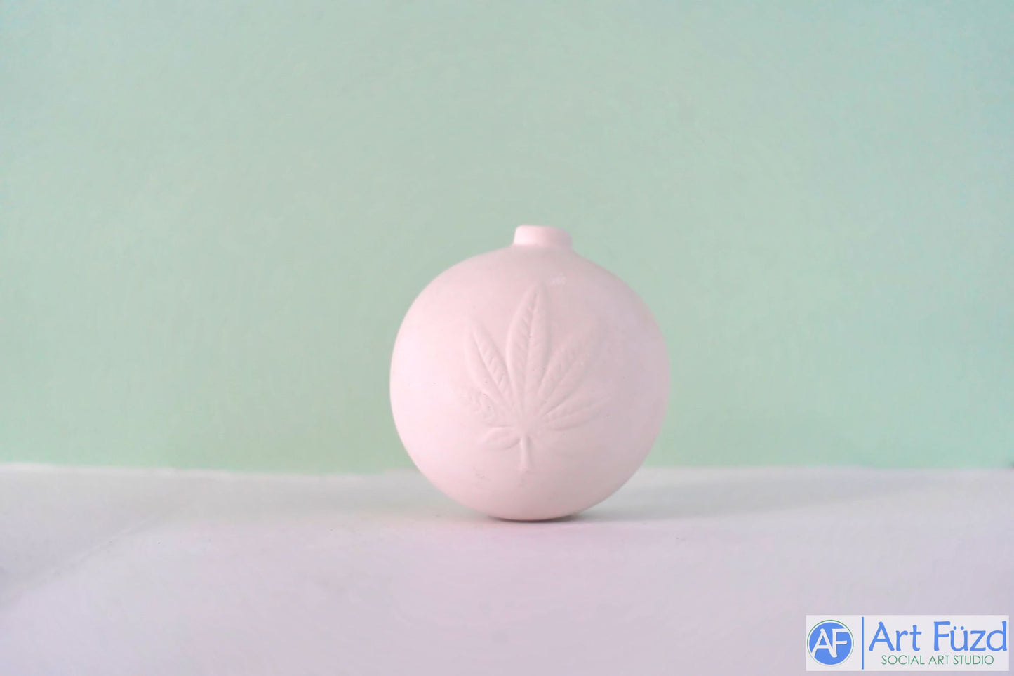 Large Round Cannabis Leaf Holiday Ornament, includes Hook ~ 3.5 in. dia.