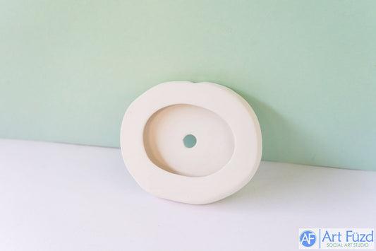 Small Oval Base or Platform with Holes ~ 5.24 x 4.25 x 0.50