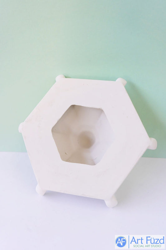 Extragroßes chinesisches sechseckiges Pagodendach (6-seitig) ~ 12 Zoll Durchmesser x 5,5 Zoll Höhe