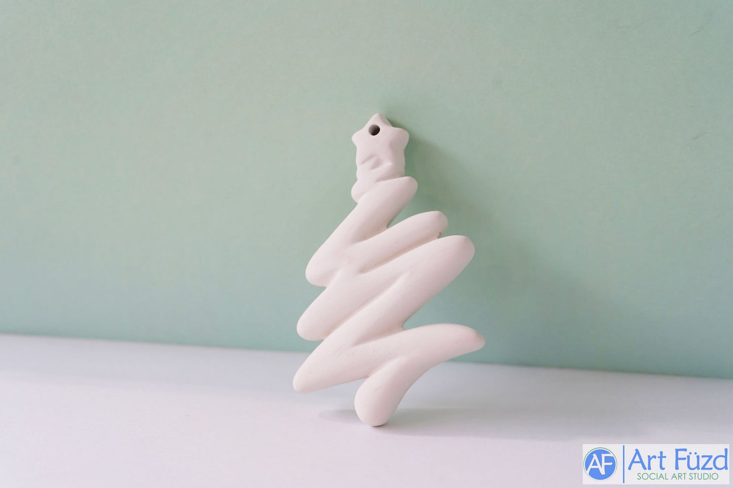 Flat Jazzy Tree Holiday Ornament ~ 3 x 4.5