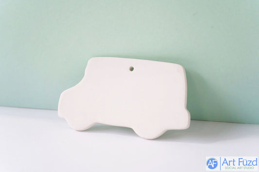 Flat School Bus Holiday Ornament ~ 5.25 x 2.75 x 0.25