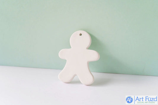 Flat Gingerbread Man Holiday Ornament ~ 2.5 x 3.25