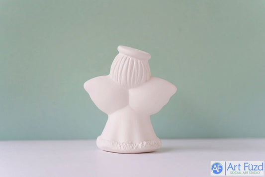 Angel With Wings Holiday Ornament with Hole ~ 3.25 x 2 x 3.5