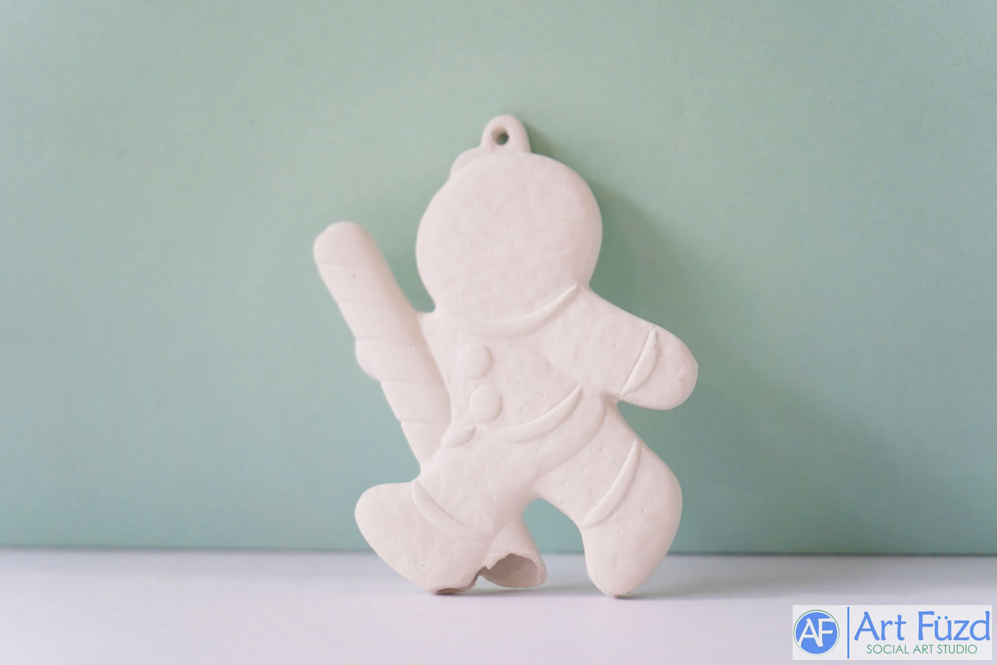 Flat Gingerbread Boy with Candy Holiday Ornament ~ 2.25 x 3.75