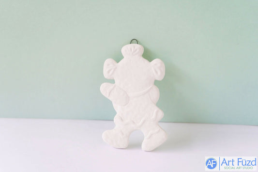 Flat Gingerbread Girl with Heart Holiday Ornament ~ 2 x 3.75 x 0.25